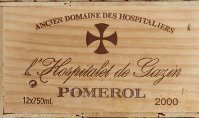 null 12 B HOSPITALET DE GAZIN (CAISSE BOIS) 2nd vin, Pomerol 2000