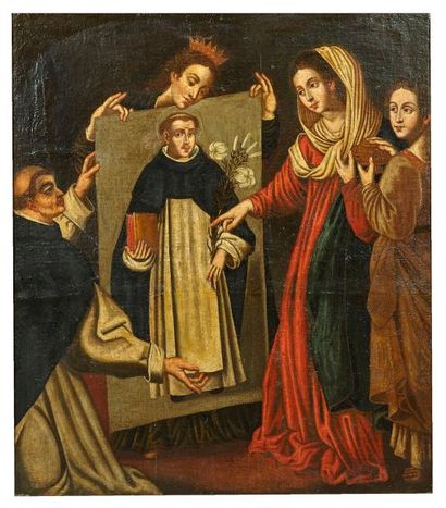Ecole italienne du XVIIe siècle Le Miracle de Soriano

Huile sur toile

110 x 96...