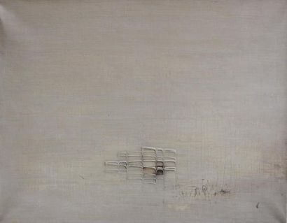 MAURICE REY (né en 1930) "Composition au quadrillage blanc"

Huile sur toile

Signée...