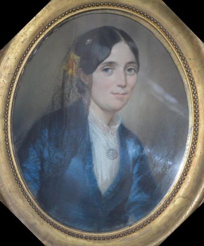 Bernard Charles CHIAPORY (XIX) Portrait de femme

Pastel sur papier, signé et daté...