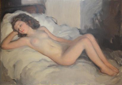 Maurice Ambroise Ehlinger (1896-1981) Nu de femme

Huile sur toile signée en bas...