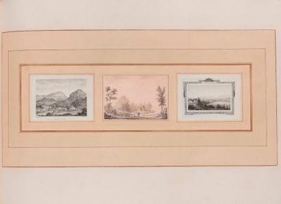 null Lot de trois dessins comprenant:

- Michel Philibert GENOD (Lyon 1796 - 1862)

Les...