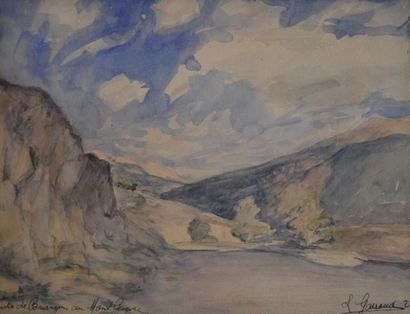 Léon GARRAUD (1877-1961) Route de Briançon au Mont Genève

Aquarelle sur papier,...