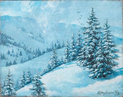 Karl HAUPTMANN (1880-1947) Montagnes enneigées

Huile sur toile, signée en bas à...