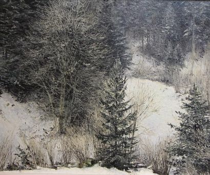 Henri Jacques MASSON (1908-1995) Ombre de l'hiver 

Huile sur toile signée en bas...