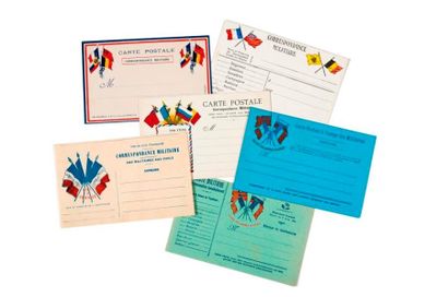 null CORRESPONDANCES MILITAIRES


 Environ 190 cartes à décors de drapeaux 