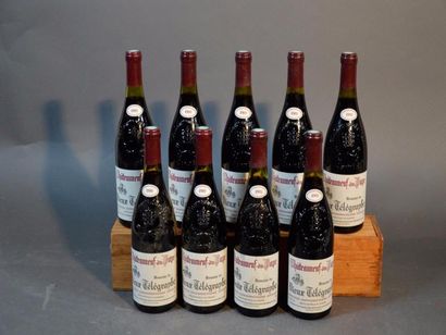 null 9 B CHATEAUNEUF DU PAPE Rouge (e.l.s.) Domaine du Vieux Télégraphe 1989