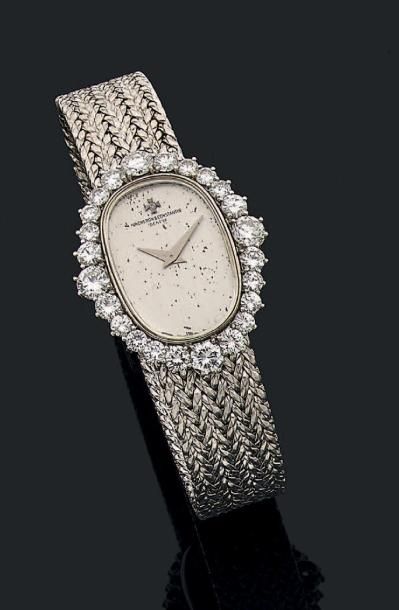 VACHERON CONSTANTIN Montre de dame joaillerie en or gris 18k (750, bracelet en or...