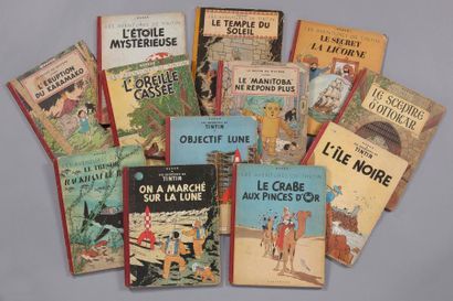 null ALBUMS TINTIN - Éd. Casterman couleurs
L'Oreille cassée (n°6). Dos rouge, 4e...