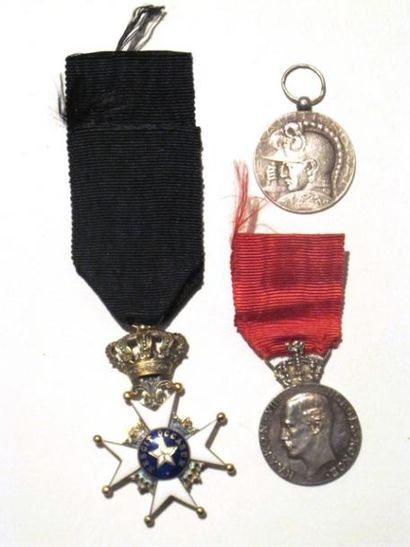 null Norvège Ordre de l'Étoile polaire. Croix de Chevalier. Vermeil, émail, ruban....