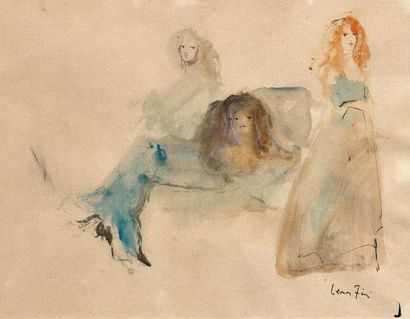 Léonor FINI (1907-1996) Femmes
Aquarelle, gouache et encre sur papier, signée en...