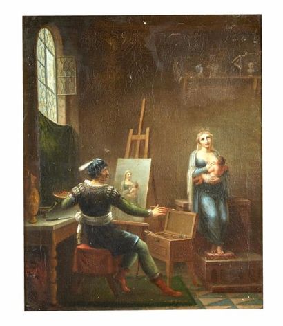 null Ecole française du XIXe siècle

Le peintre et son modèle

Huile sur toile

44...