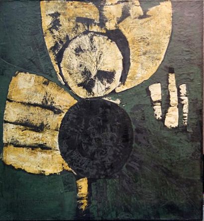 Bruno MULLER (1929-1989) 
Composition abstraite, 1958
Huile sur toile, signée et...