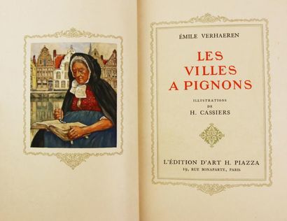 VERHAEREN (Emile) Les Villes à pignons.
Paris, Henri Piazza, 1922.
In-8°, maroquin...