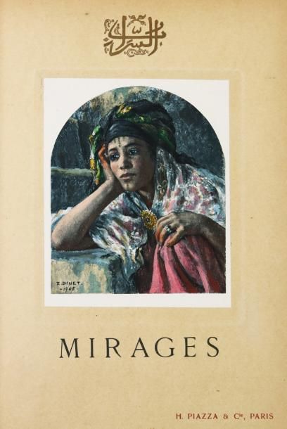 BEN IBRAHIM (Sliman) Mirages. Scènes de la vie arabe.
Paris, Piazza 1906.
In-8, maroquin...