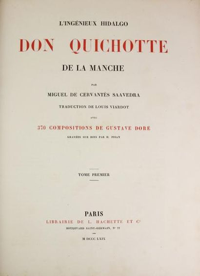 CERVANTES (Miguel de) L'Ingénieux Hidalgo Don Quichotte de la Manche... Traduction...