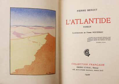 BENOIT (P.) L'Atlantide.
Paris, Cyral, 1930.
In-8, demi-chagrin havane à coins, dos...
