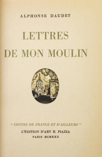 DAUDET (A) Lettres de mon moulin.
Paris, Piazza, 1930.
Petit in-8, maroquin lavallière,...