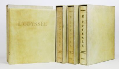 HOMERE L'Odyssée.
Paris, Bibliophiles de l'Automobile-Club de France, 1930-1933.
4...