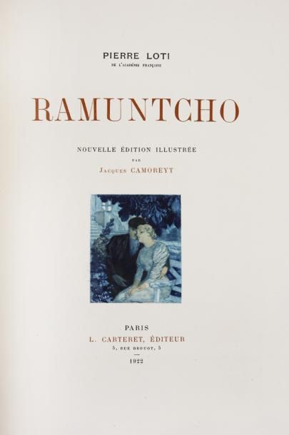 LOTI (Pierre) Ramuntcho.
Paris, Carteret, 1922.
In-4°, maroquin lavallière, plats...