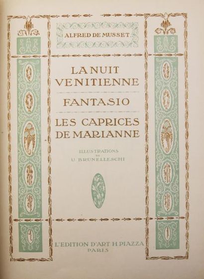 MUSSET (Alfred de) La Nuit vénitienne. Fantasio. Les Caprices de Marianne.
Paris,...