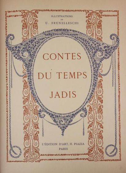 [PERRAULT (Charles)] Contes du temps jadis.
Paris, Piazza, 1912.
In-4°, demi velin...