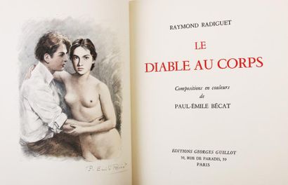 RADIGUET (Raymond) Le Diable au corps.
Paris, Georges Guillot, 1957.
In-4°, demi...