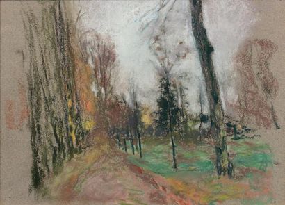 Edouard VUILLARD (1868-1940) 
L'Allée dans les arbres, circa 1937-1938
Pastel sur...