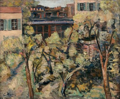 LEON WEISSBERG (1895 - 1943) 
Jardin à la Ruche, circa 1924/25
Huile sur toile, signée...