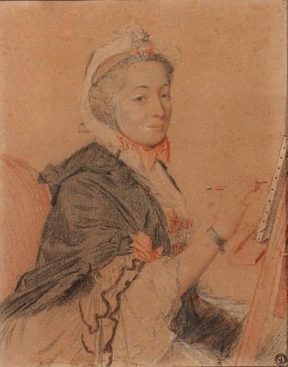 ÉCOLE SUISSE DE LA FIN DU XVIIIE SIÈCLE, SUIVEUR DE JEAN ETIENNE LIOTARD Portrait...