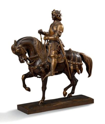 ANTOINE-LOUIS BARYE PARIS (1795-1875) Charles VII le Victorieux
Statuette en bronze...