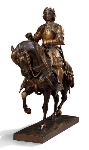 ANTOINE-LOUIS BARYE PARIS (1795-1875) Charles VII le Victorieux
Statuette en bronze...