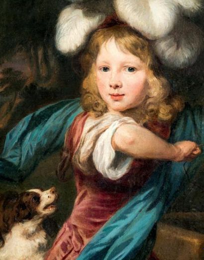 NICOLAS MAES (DORDRECHT 1634 - AMSTERDAM 1694) et son atelier Portrait d'enfant avec...
