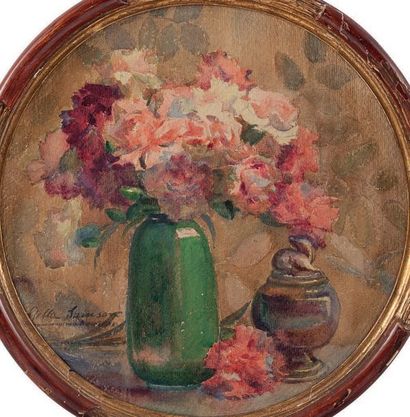 Ernest FILLIARD (1868-1933) Bouquet de fleurs
Aquarelle, signée en bas à droite
14,5...