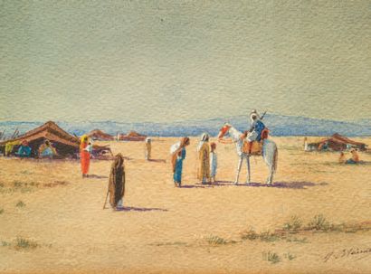 Marcel BLAIRAT (1849/55-?) Vues de Tunisie
Trois aquarelles, signées
22 x 30 cm
22...