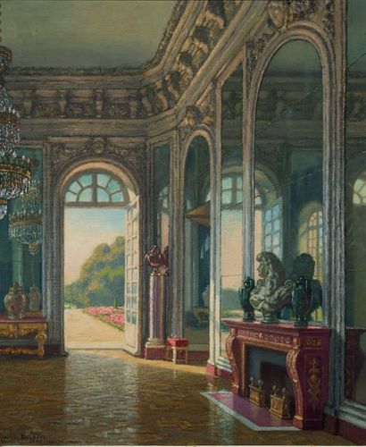 Léopold DELBEKE (1866-?) Le grand Trianon à Versailles
Huile sur toile, signée en...