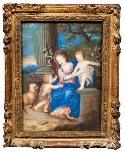 Ecole Française du XVIIe siècle, suiveur de Pierre Mignard Vierge à l'Enfant avec...