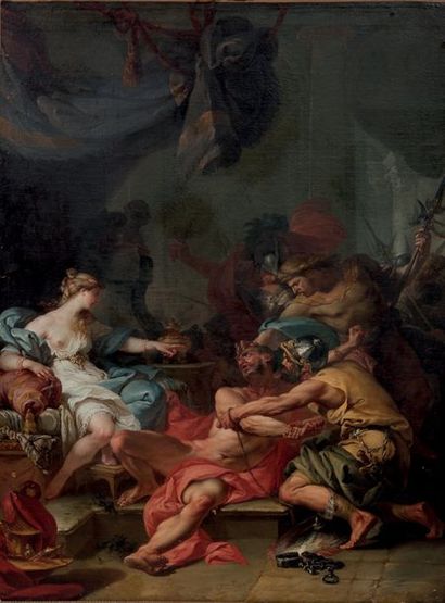 CARLE VANLOO (NICE 1705 - PARIS 1765) Samson et Dalila
Toile
127,5 x 95 cm

Notre...