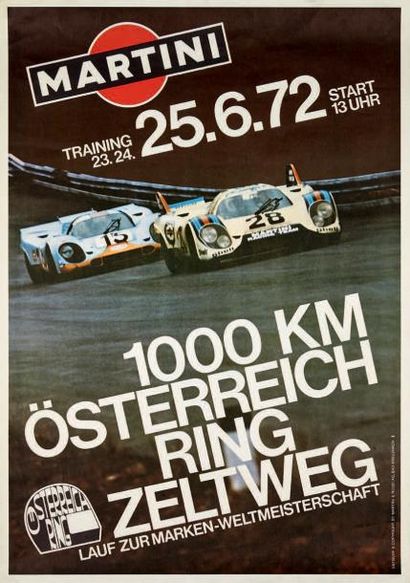 null 1000 KM D'AUTRICHE 1972
Affiche originale
Conception et copyright Martini &...