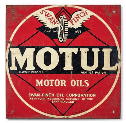 null MOTUL
Plaque en tôle peinte. Etat d'usage
Dim: 33 X 33 cm
On joint une tôle...