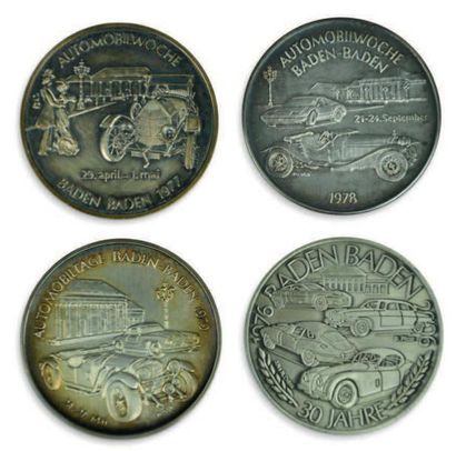 null RALLYE DE BADEN BADEN
Ensemble de 4 médailles en métal argenté commémorant les...