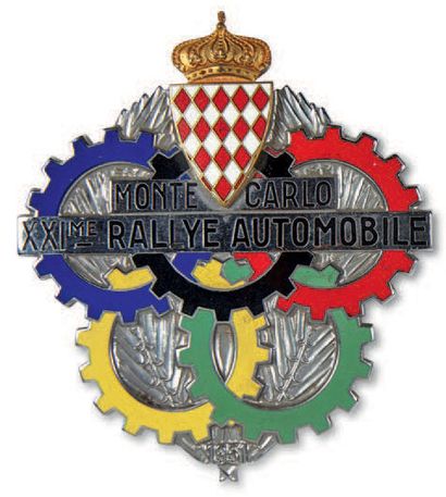 null RALLYE DE MONTE-CARLO
Badge de calandre en métal émaillé de la XXIème édition...