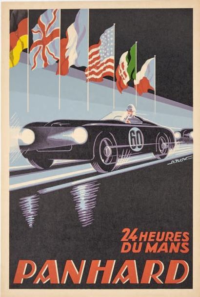 Alexis KOW (1901-1978) Panhard aux 24 Heures du Mans 1959
Affiche originale
Papier...