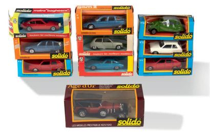 SOLIDO Lot de 10 petites voitures miniatures dans leur boîte d'origine:
- Opel GT,...