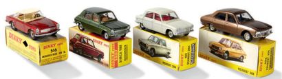 DINKY TOYS Lot de 4 petites voitures dans leur boîte d'origine:
- Mercedes 230 SL,...