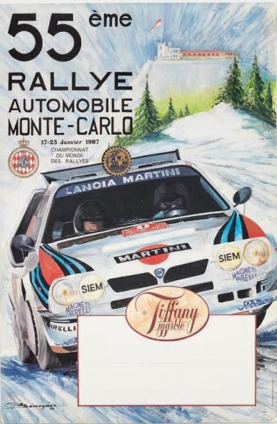 null RALLYE DE MONTE-CARLO
Lot de 3 affiches originales des éditions 1987, 1990 et...