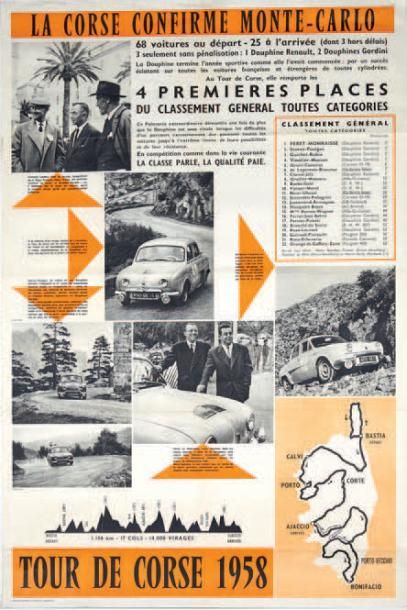 null RENAULT
Lot de 7 grandes affiches publicitaires reprenant les exploits sportifs...