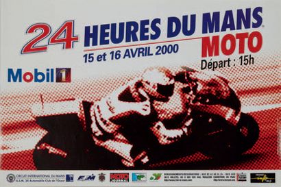  24 HEURES DU MANS MOTO Lot de 3 affiches des éditions 1990, 2000 et 2001. Très bon...