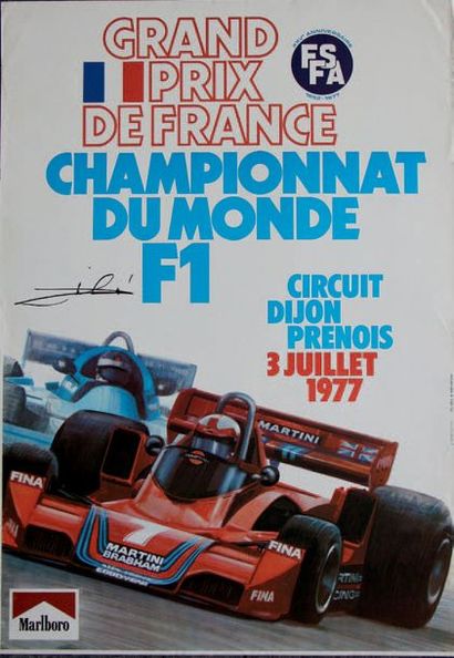 GRAND PRIX DE FRANCE 1977 Affiche originale...
