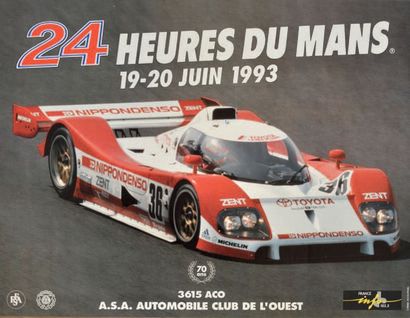 null 24 HEURES DU MANS Lot de 11 affiches originales des éditions 1990, 1991, 1992,...